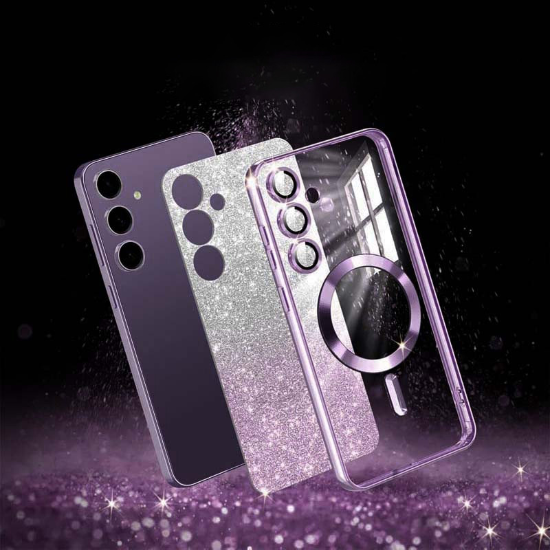 Фото TPU чехол Delight case with Magnetic Safe с защитными линзами на камеру для Samsung Galaxy S24+ (Фиолетовый / Deep Purple) на vchehle.ua