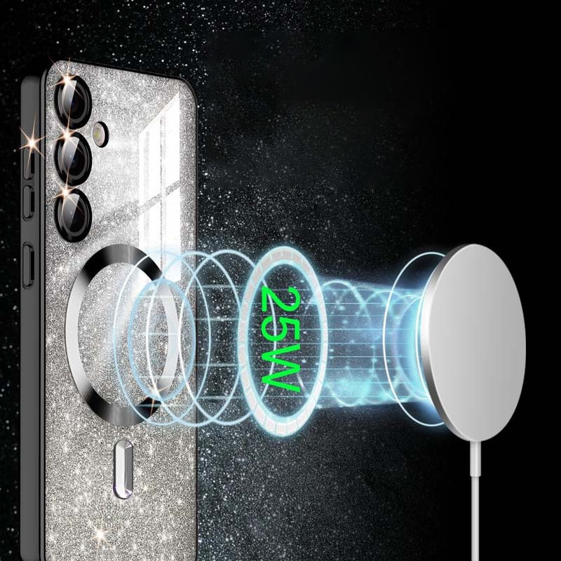 TPU чехол Delight case with Magnetic Safe с защитными линзами на камеру для Samsung Galaxy S24+ (Черный / Black) в магазине vchehle.ua