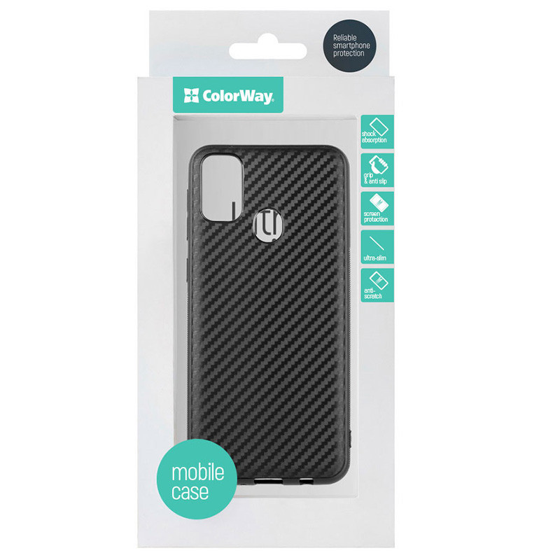 Фото TPU чехол Epic Carbon для Samsung Galaxy M31 (Черный) в магазине vchehle.ua