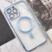 TPU чехол Fibra Chrome with Magnetic safe для Apple iPhone 14 Pro Max (6.7") (Sierra Blue) в магазине vchehle.ua