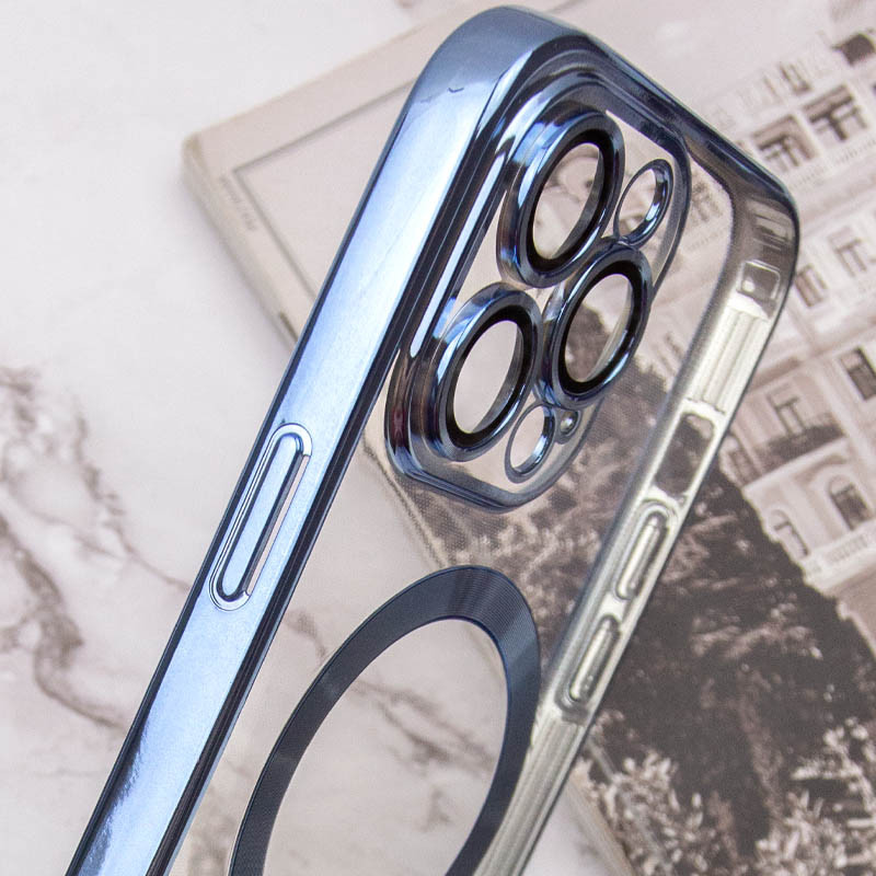 Купить TPU чехол Fibra Chrome with Magnetic safe для Apple iPhone 14 Pro Max (6.7") (Sierra Blue) на vchehle.ua