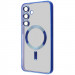 TPU чехол Fibra Chrome with Magnetic safe для Samsung Galaxy S25 FE (Blue)