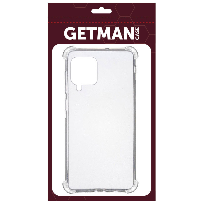 Фото TPU чехол GETMAN Ease logo усиленные углы для Samsung Galaxy A12 / M12 (Бесцветный (прозрачный)) на vchehle.ua