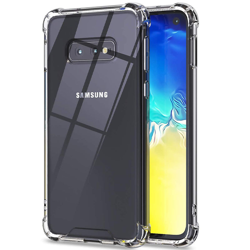 TPU чохол GETMAN Ease logo посилені кути на Samsung Galaxy S10e (Прозорий (прозорий))