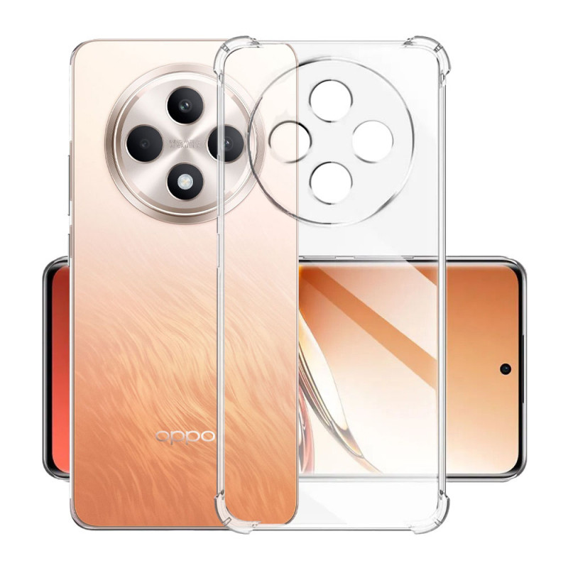 TPU чохол GETMAN Ease logo посилені кути Full Camera на Oppo Reno 12 F 4G/5G (Безбарвний (прозорий))