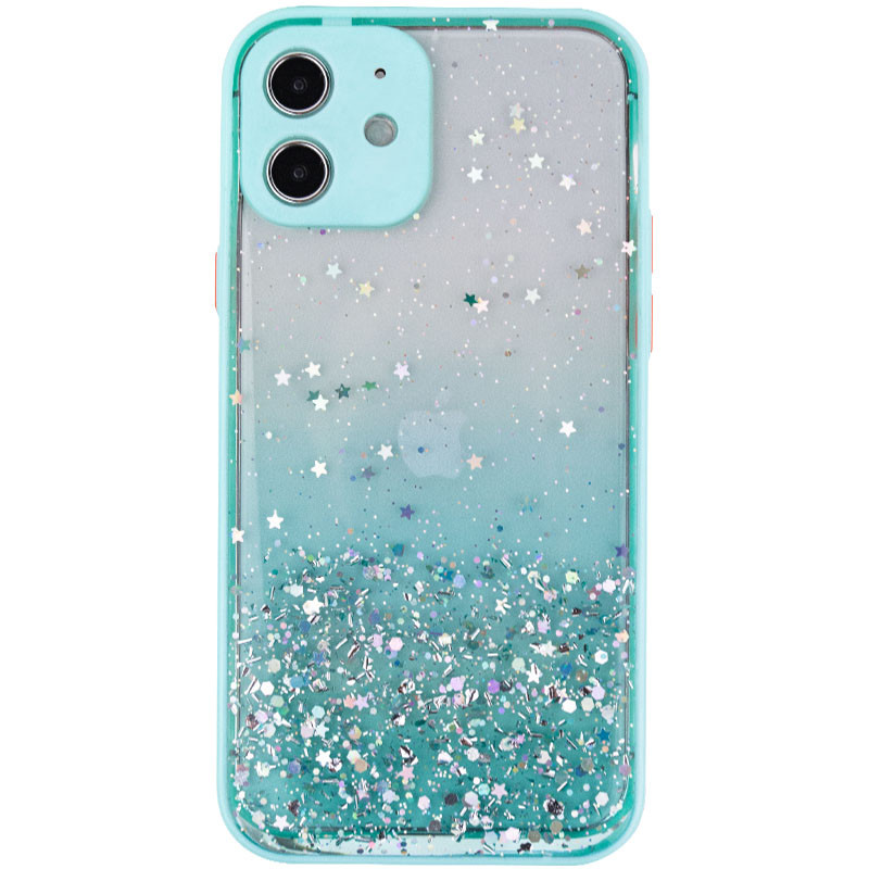 TPU чохол Spangle star із захистом камери на Apple iPhone 11 (6.1") (Бірюзовий)