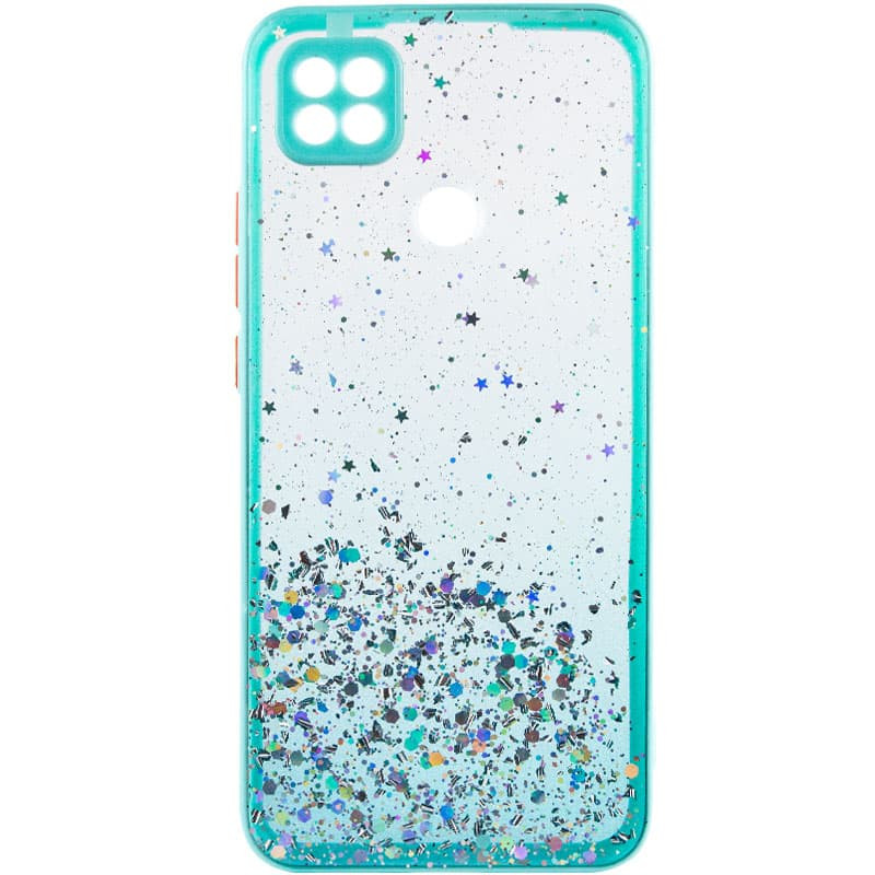 TPU чехол Spangle star с защитой камеры для Xiaomi Redmi 9C (Бирюзовый)