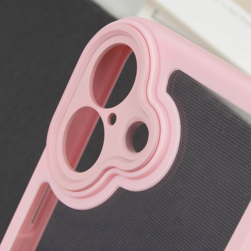 TPU чехол Transparent + Colour 1,5mm для Apple iPhone 16 (6.1") (Pink) в магазине vchehle.ua