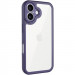 TPU чехол Transparent + Colour 1,5mm для Apple iPhone 16 (6.1") (Purple)
