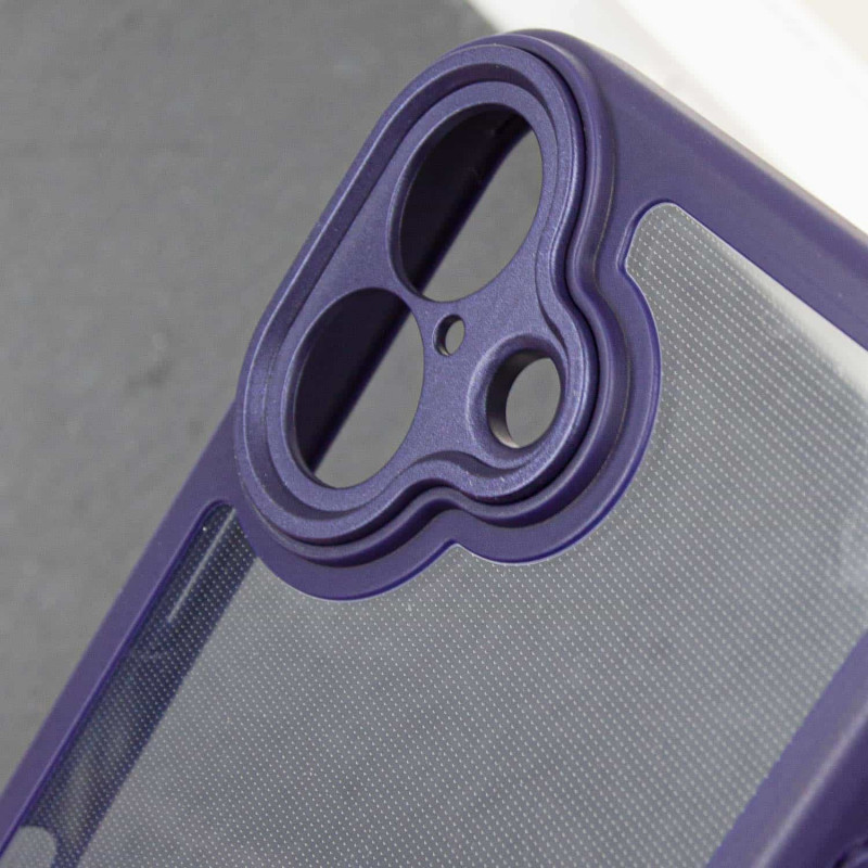 Фото TPU чехол Transparent + Colour 1,5mm для Apple iPhone 16 (6.1") (Purple) в магазине vchehle.ua