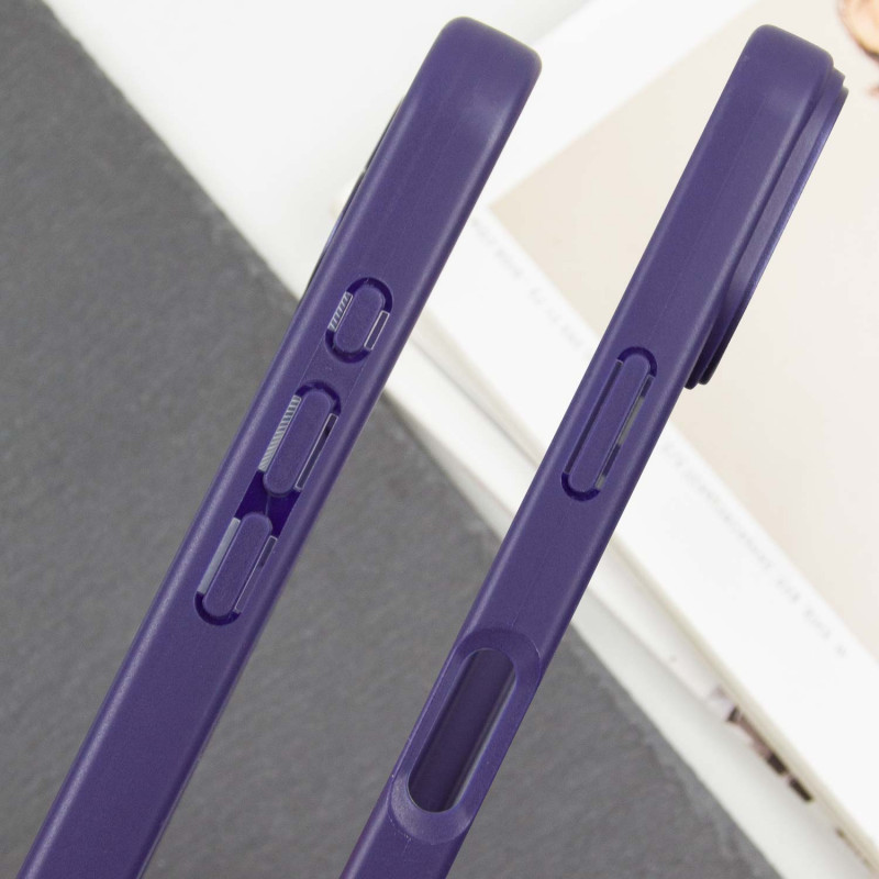 TPU чехол Transparent + Colour 1,5mm для Apple iPhone 16 (6.1") (Purple) в магазине vchehle.ua
