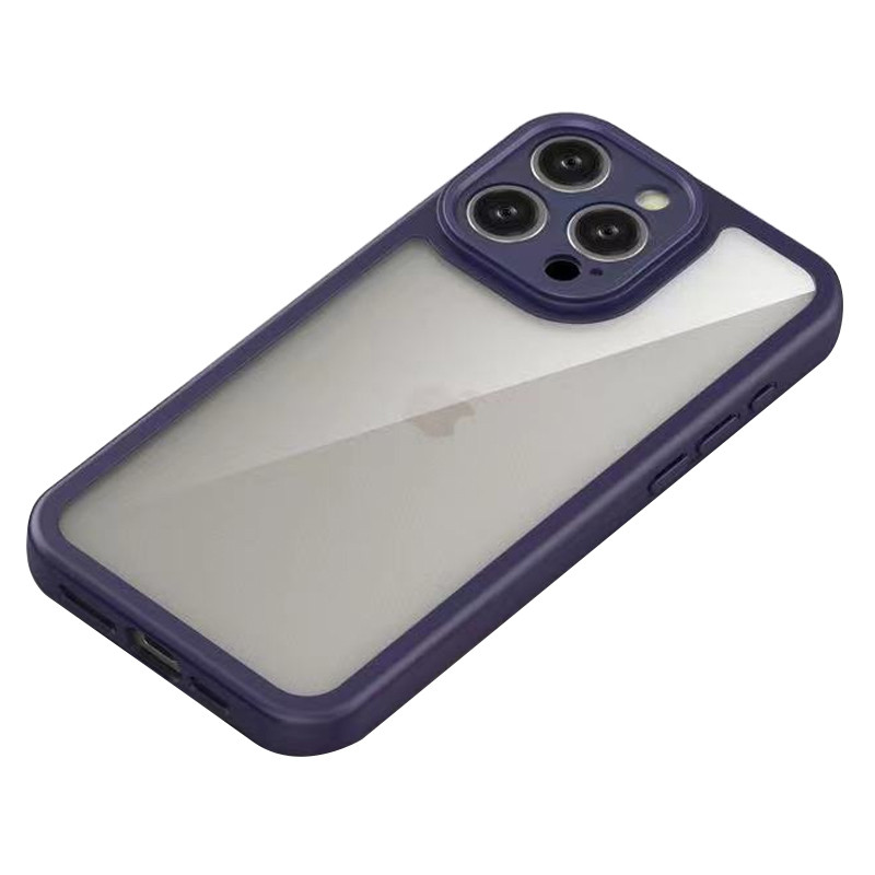 Фото TPU чохол Transparent + Colour 1,5mm на Apple iPhone 16 Pro (6.3") (Purple) в маназині vchehle.ua