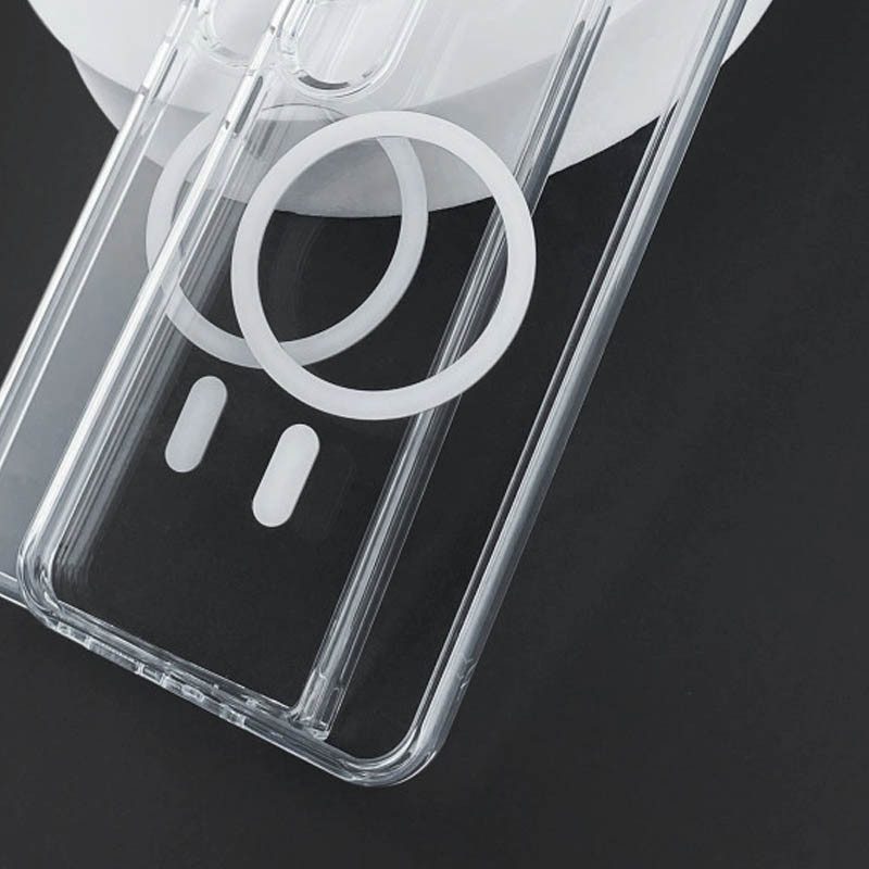 Фото TPU+Acrylic чехол Fibra Crystal with Magnetic safe для Samsung Galaxy S23+ (Clear) на vchehle.ua