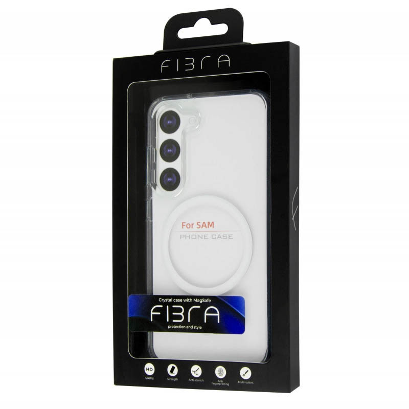 TPU+Acrylic чехол Fibra Crystal with Magnetic safe для Samsung Galaxy S23+ (Clear) в магазине vchehle.ua
