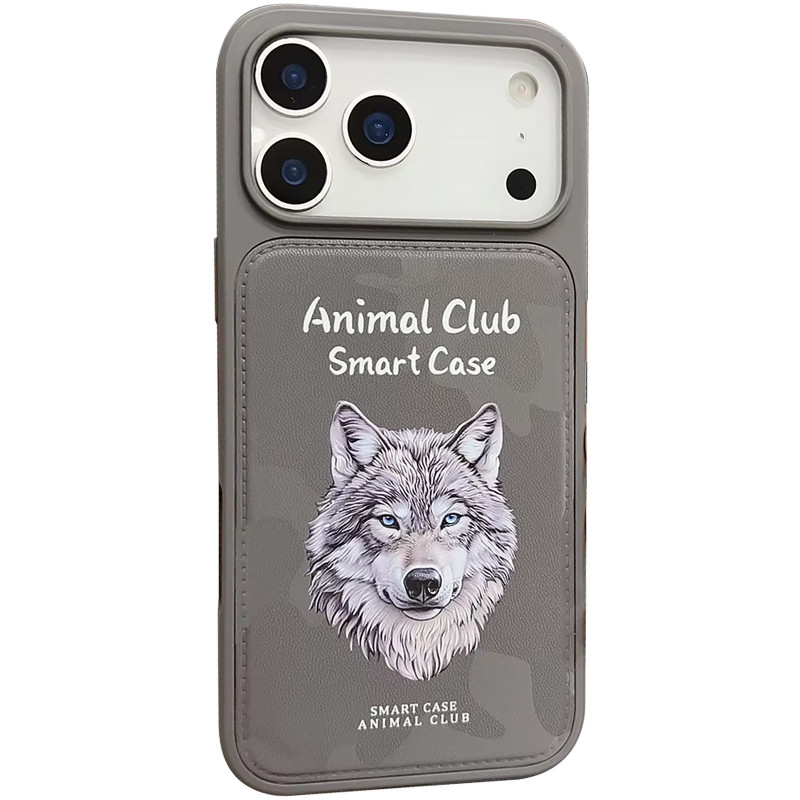 TPU+PC чехол Animal Club для Apple iPhone 17 Pro (6.3") (Titanium Gray)