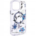 TPU+PC чехол Clear Garden with Magnetic Safe для Apple iPhone 16e / 17e (6.1") (Blue Blossom)