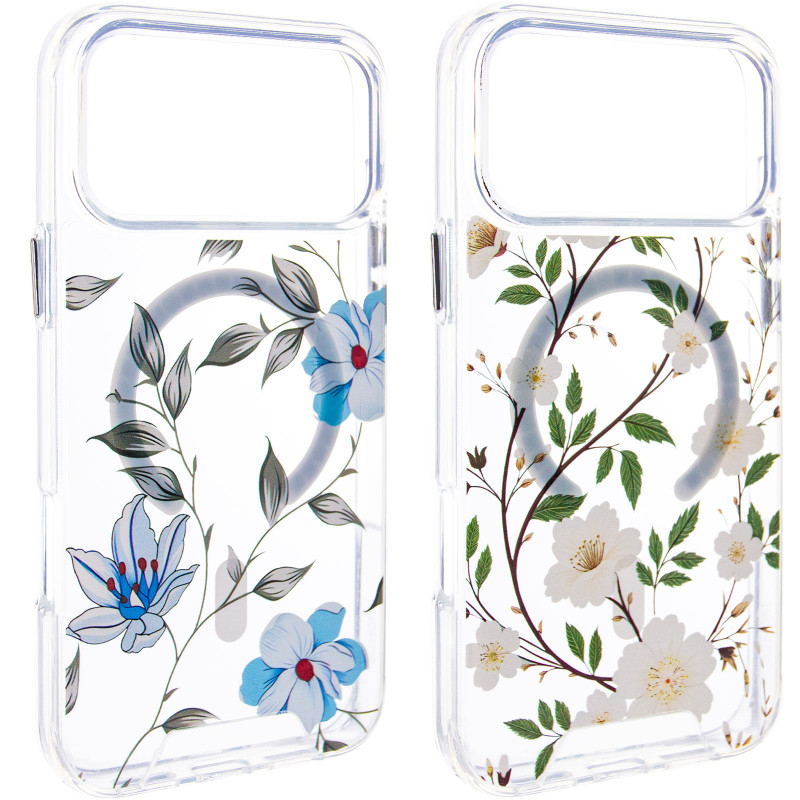 TPU+PC чехол Clear Garden with Magnetic Safe для Apple iPhone 17 Pro Max (6.9")