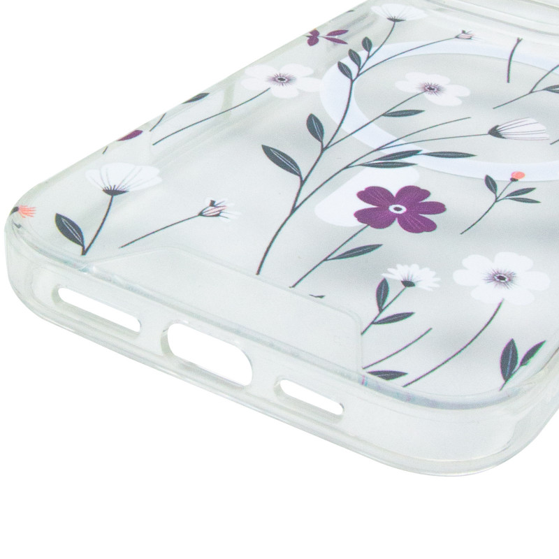 Купить TPU+PC чехол Clear Garden with Magnetic Safe для Apple iPhone 17 Pro Max (6.9") (Cherry Petal) на vchehle.ua