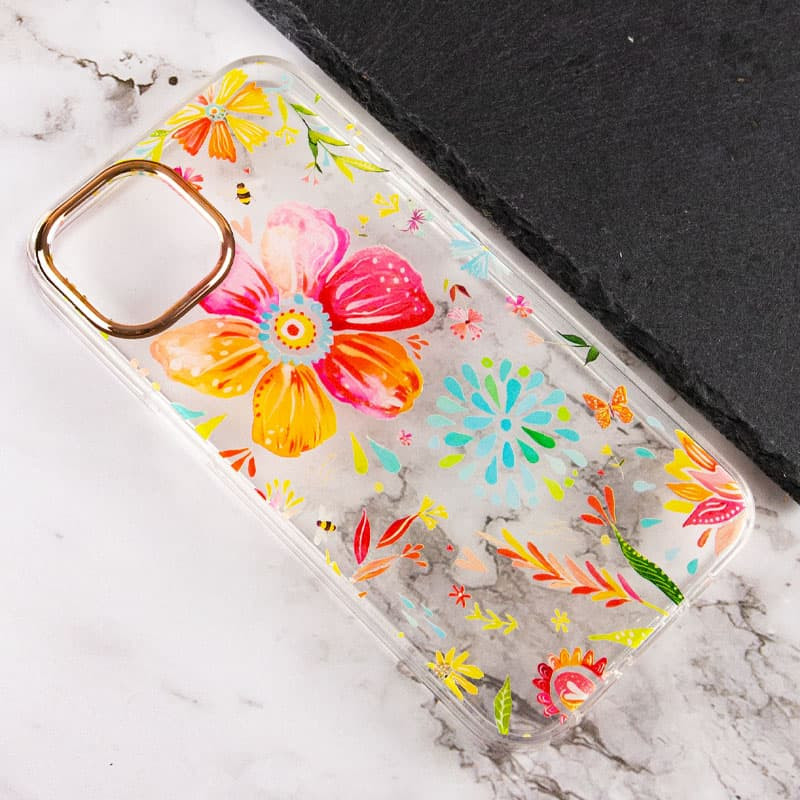 Фото TPU+PC чохол Flowers на Apple iPhone 13 (6.1") (Summer bloom) на vchehle.ua