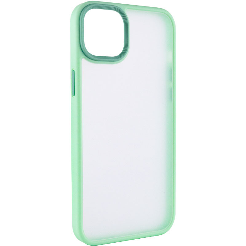 TPU+PC чохол Metal Buttons на Apple iPhone 14 (6.1") (Салатовий / Light Green)
