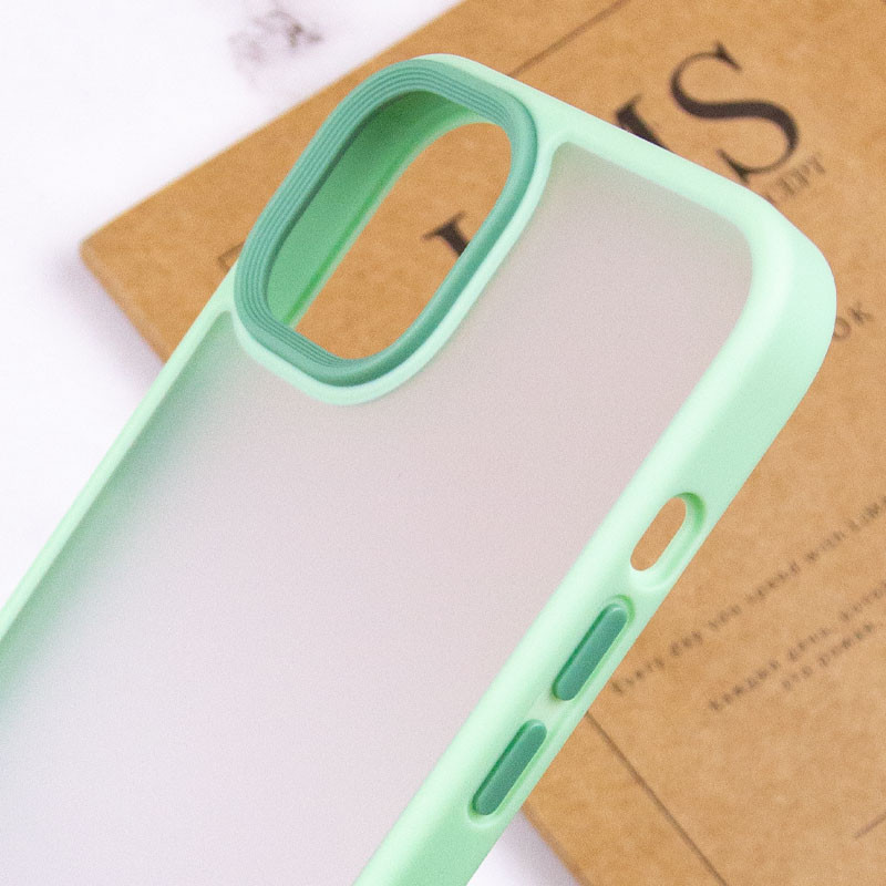 Купити TPU+PC чохол Metal Buttons на Apple iPhone 14 (6.1") (Салатовий / Light Green) на vchehle.ua