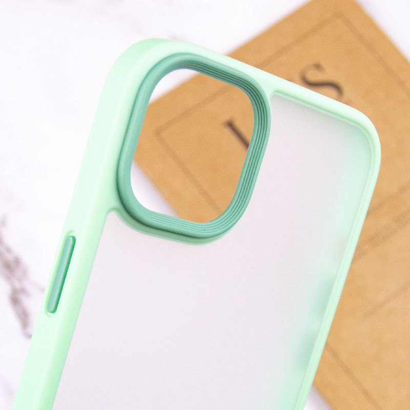 Замовити TPU+PC чохол Metal Buttons на Apple iPhone 14 (6.1") (Салатовий / Light Green) на vchehle.ua