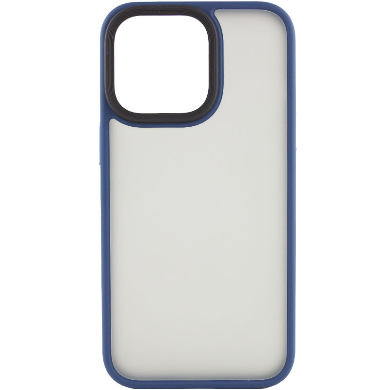 TPU+PC чохол Metal Buttons на Apple iPhone 15 (6.1") (Синій / Navy Blue)