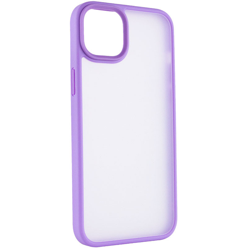 TPU+PC чохол Metal Buttons на Apple iPhone 15 (6.1") (Бузковий / Light Purple)