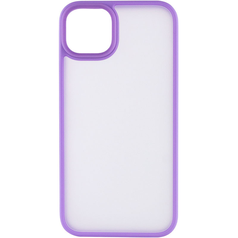 Фото TPU+PC чохол Metal Buttons на Apple iPhone 15 (6.1") (Бузковий / Light Purple) на vchehle.ua