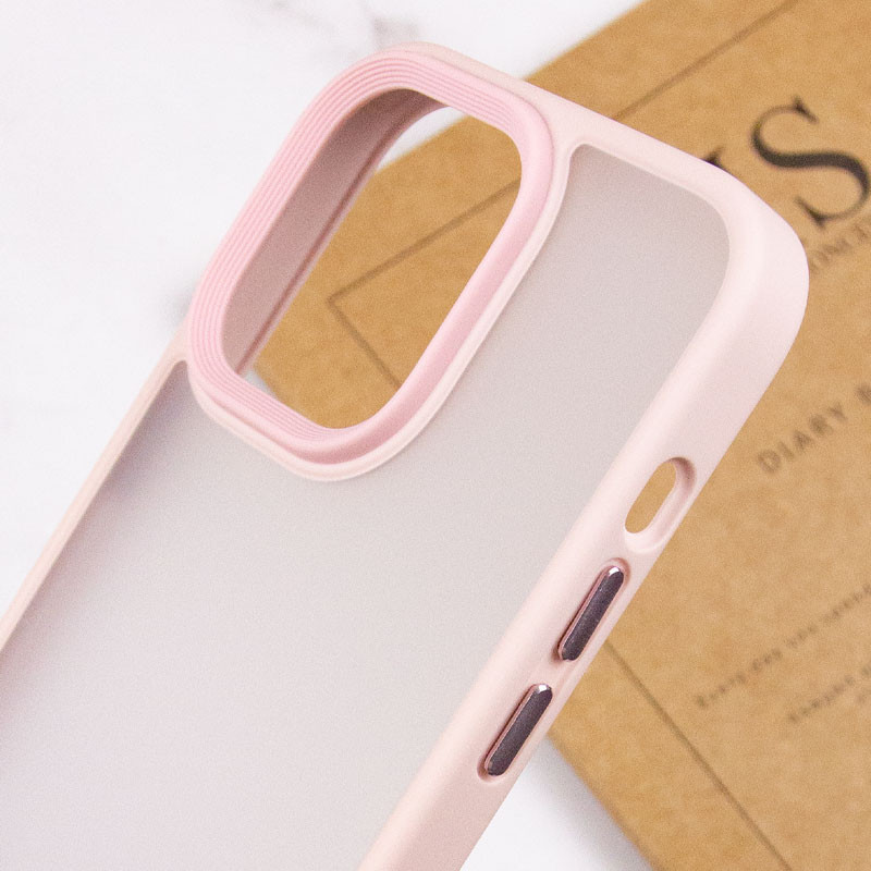 Купить TPU+PC чехол Metal Buttons для Apple iPhone 15 Pro Max (6.7") (Розовый / Pink) на vchehle.ua