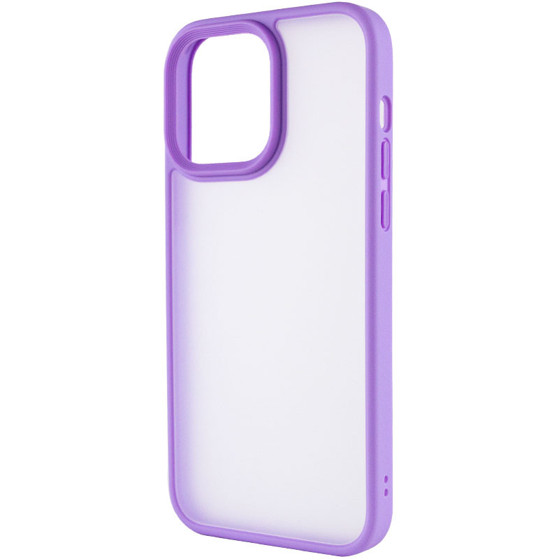 Фото TPU+PC чехол Metal Buttons для Apple iPhone 15 Pro Max (6.7") (Сиреневый / Light Purple) в магазине vchehle.ua