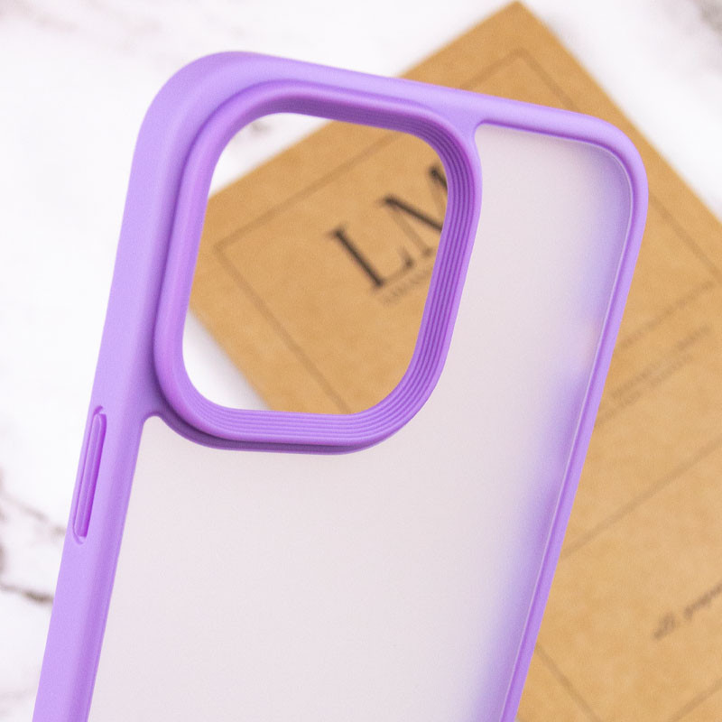 Заказать TPU+PC чехол Metal Buttons для Apple iPhone 15 Pro Max (6.7") (Сиреневый / Light Purple) на vchehle.ua