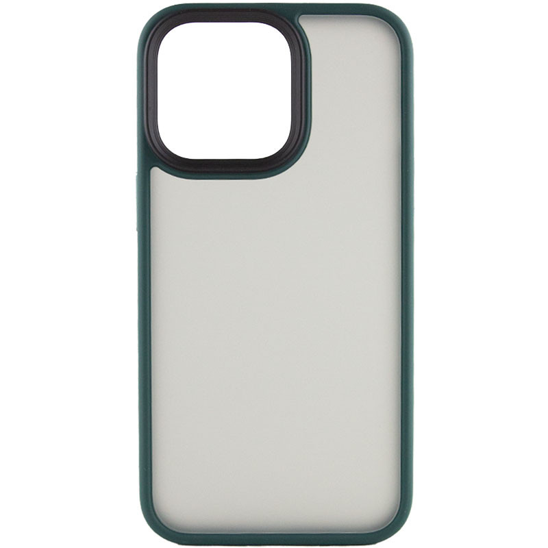 TPU+PC чехол Metal Buttons для Apple iPhone 15 Pro Max (6.7") (Зеленый / Dark Green)