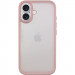 TPU+PC чехол Metal Buttons для Apple iPhone 16 (6.1") (Розовый / Pink)