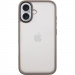 TPU+PC чехол Metal Buttons для Apple iPhone 16 (6.1") (Серый / Grey)