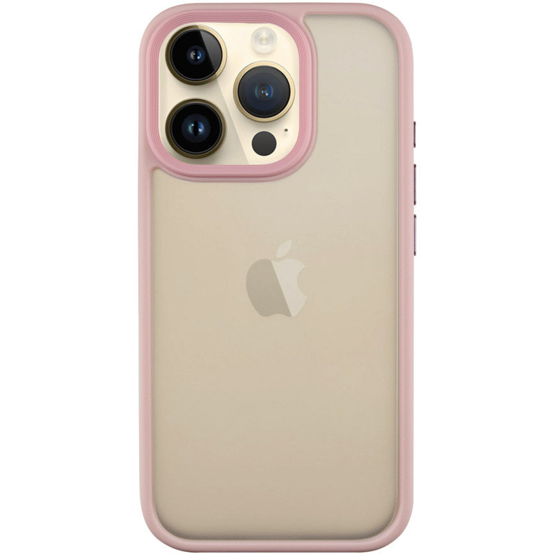TPU+PC чохол Metal Buttons на Apple iPhone 16 Pro Max (6.9") (Рожевий / Pink)