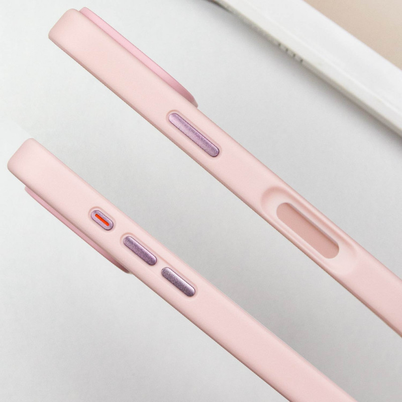Фото TPU+PC чохол Metal Buttons на Apple iPhone 16 Pro Max (6.9") (Рожевий / Pink) на vchehle.ua