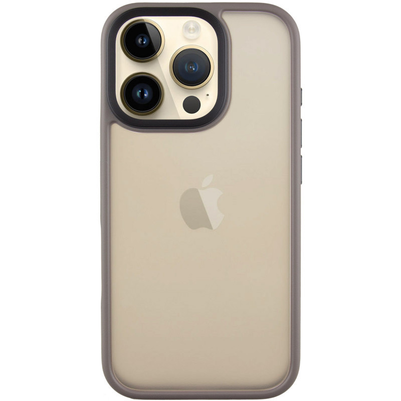 TPU+PC чохол Metal Buttons на Apple iPhone 16 Pro Max (6.9") (Сірий / Grey)