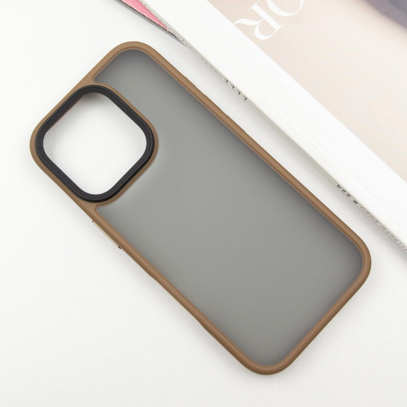 Фото TPU+PC чохол Metal Buttons на Apple iPhone 16 Pro Max (6.9") (Золотий / Gold) в маназині vchehle.ua