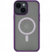 TPU+PC чехол Metal Buttons with Magnetic Safe для Apple iPhone 14 (6.1") (Темно-фиолетовый / Dark Purple)