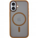 TPU+PC чехол Metal Buttons with Magnetic Safe для Apple iPhone 16 (6.1") (Золотой / Gold)
