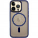 TPU+PC чехол Metal Buttons with Magnetic Safe для Apple iPhone 16 Pro Max (6.9") (Синий / Navy Blue)