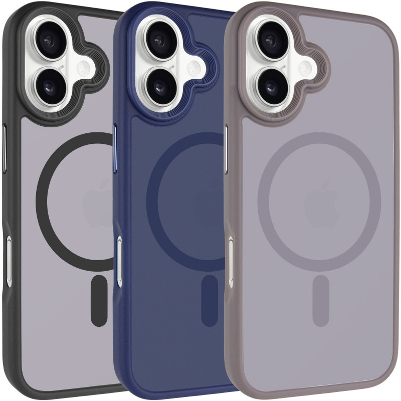 TPU+PC чехол Metal Buttons with Magnetic Safe для Apple iPhone 17 (6.3")