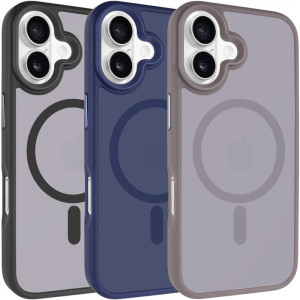 TPU+PC чехол Metal Buttons with Magnetic Safe для Apple iPhone 17 (6.3")