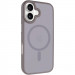 TPU+PC чехол Metal Buttons with Magnetic Safe для Apple iPhone 17 (6.3") (Серый / Grey)