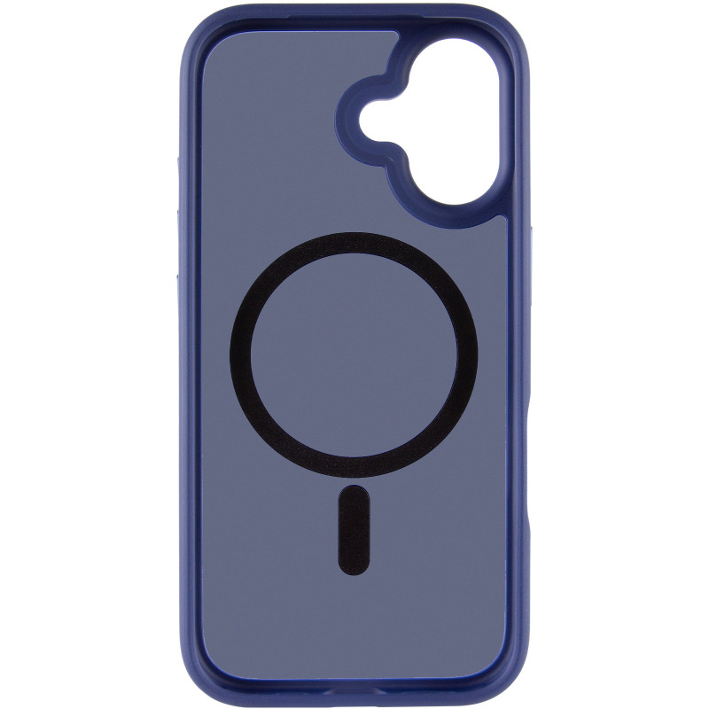 Фото TPU+PC чехол Metal Buttons with Magnetic Safe для Apple iPhone 17 (6.3") (Синий / Navy Blue) в магазине vchehle.ua