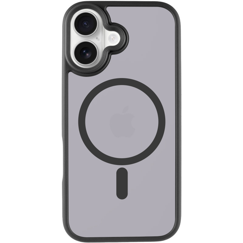 Фото TPU+PC чехол Metal Buttons with Magnetic Safe для Apple iPhone 17 (6.3") (Черный / Black) на vchehle.ua