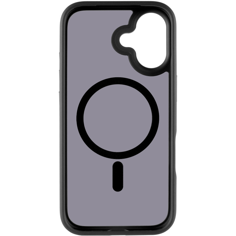 Фото TPU+PC чехол Metal Buttons with Magnetic Safe для Apple iPhone 17 (6.3") (Черный / Black) в магазине vchehle.ua