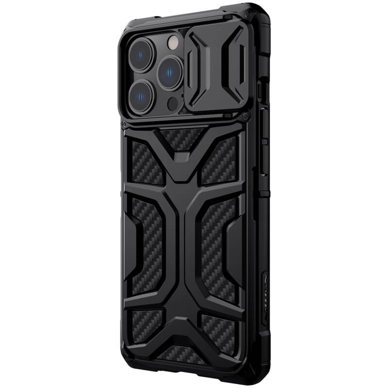 Фото TPU+PC чехол Nillkin CamShield Adventurer (шторка на камеру) для Apple iPhone 13 Pro (6.1") (Черный) в магазине vchehle.ua