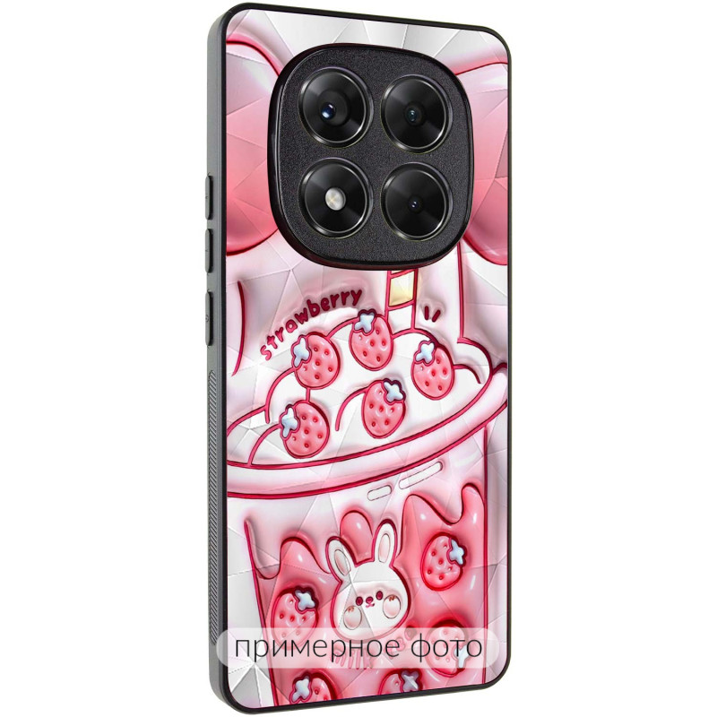 TPU+PC чехол Prisma Fluffie для Xiaomi Redmi Note 14 4G (Int. version) (Strawberry)